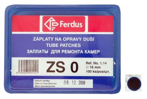 ZÁPLATY FERDUS ZS-0 PRŮMĚR 16MM BOX 100KS