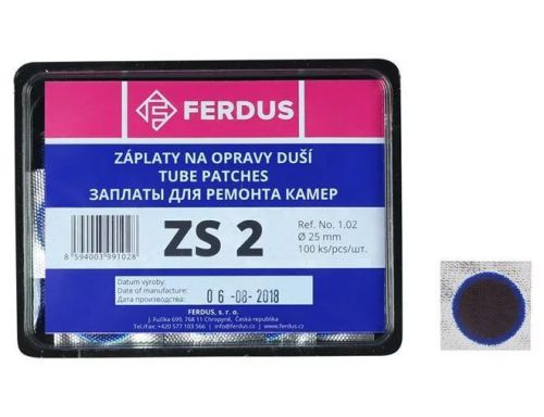 ZÁPLATY FERDUS ZS-2 PRŮMĚR 25MM BOX 100KS