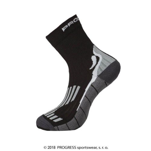 RUNNING HIGH SOX běžecké ponožky - 9-12-černá/šedá