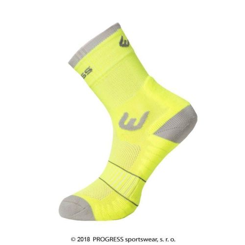 WALKING letní turistické ponožky - 3-5-reflexní žlutá/šedá
