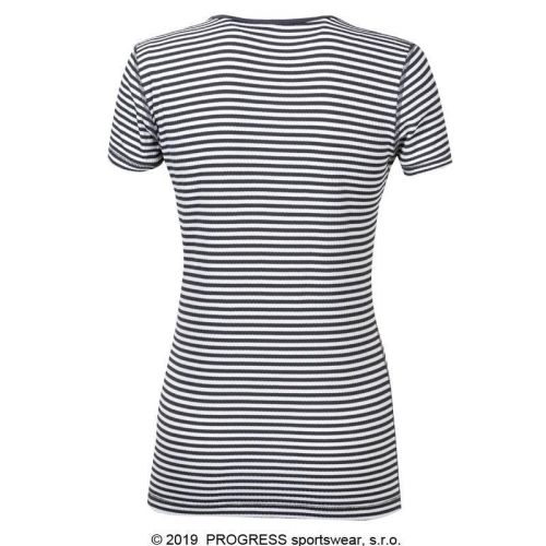 MLs NKRZ dámské funkční tričko s krátkým rukávem - M-proužek šedá/bílá