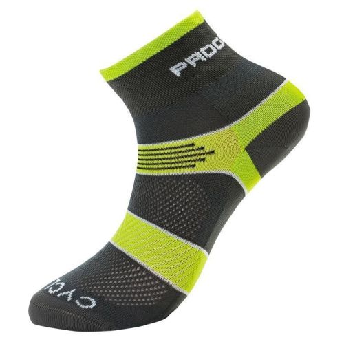 CYCLING SOX cyklistické ponožky - 43-47-šedá/zelená