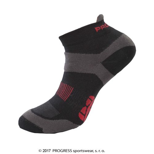RUNNING SOX běžecké ponožky - 9-12-černá/tm.šedá