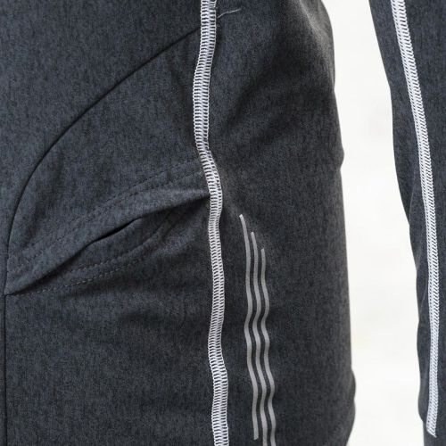 FALCONIA dámský sportovní pulovr se zipem - S-tm.šedý melír/růžová